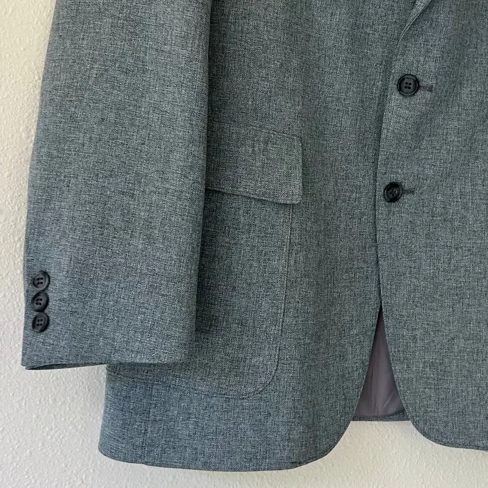 Vintage Levi’s Action Suit Sport Coat Blazer Gray Mens 42L Tailored Jacket USA
